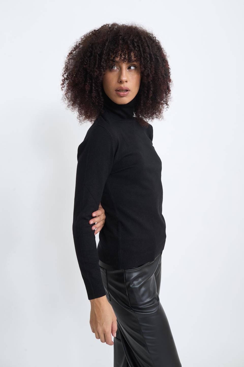 Maglia collo alto nero - Autunno - Inverno 2025 | Brend