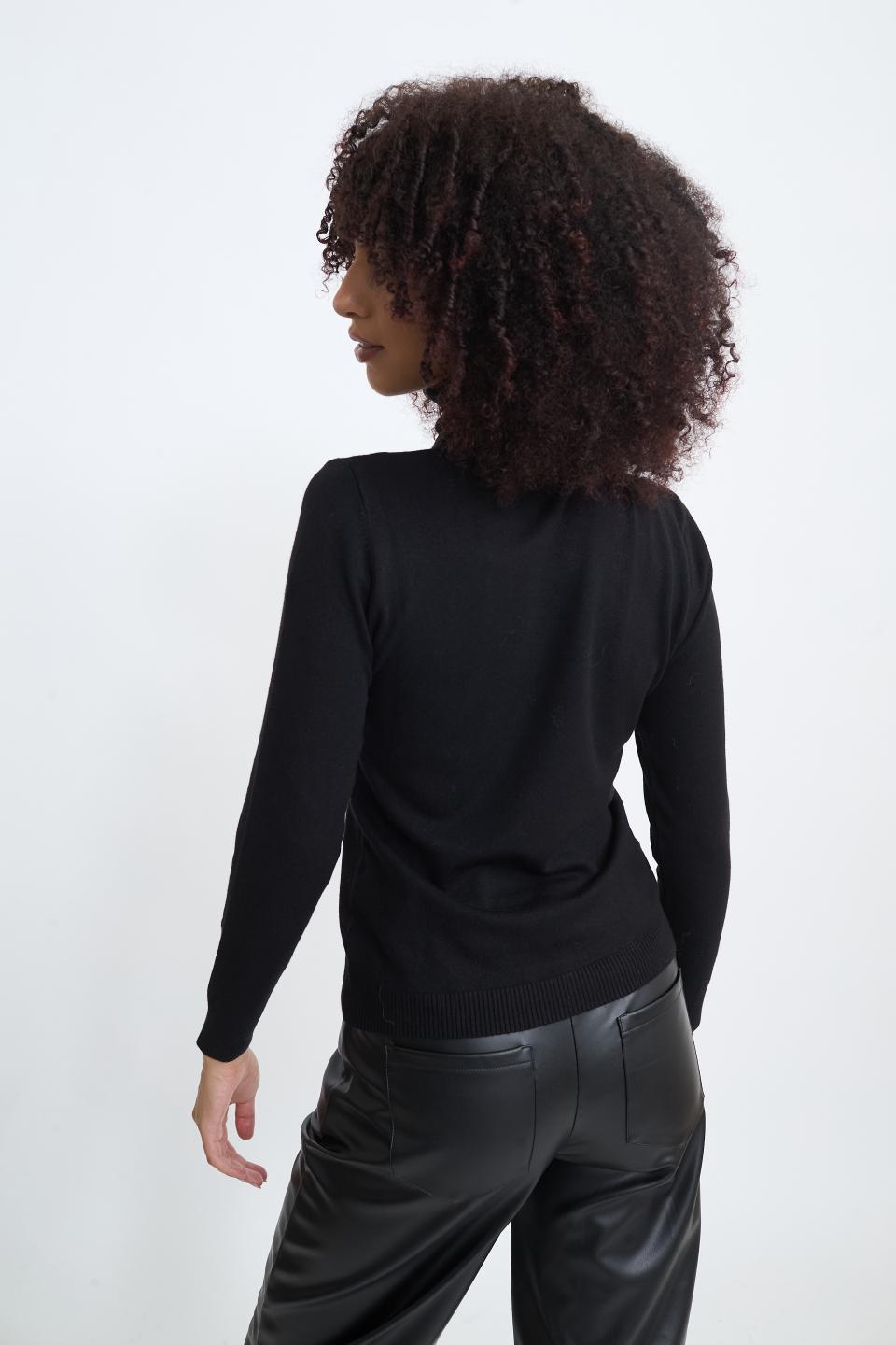 Maglia collo alto nero - Autunno - Inverno 2025 | Brend