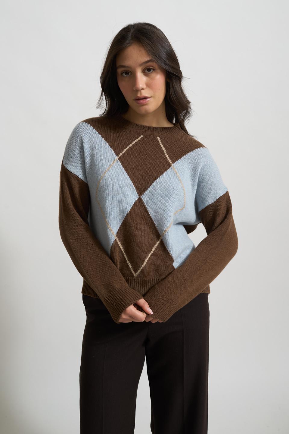 Maglia girocollo rombi | Brend