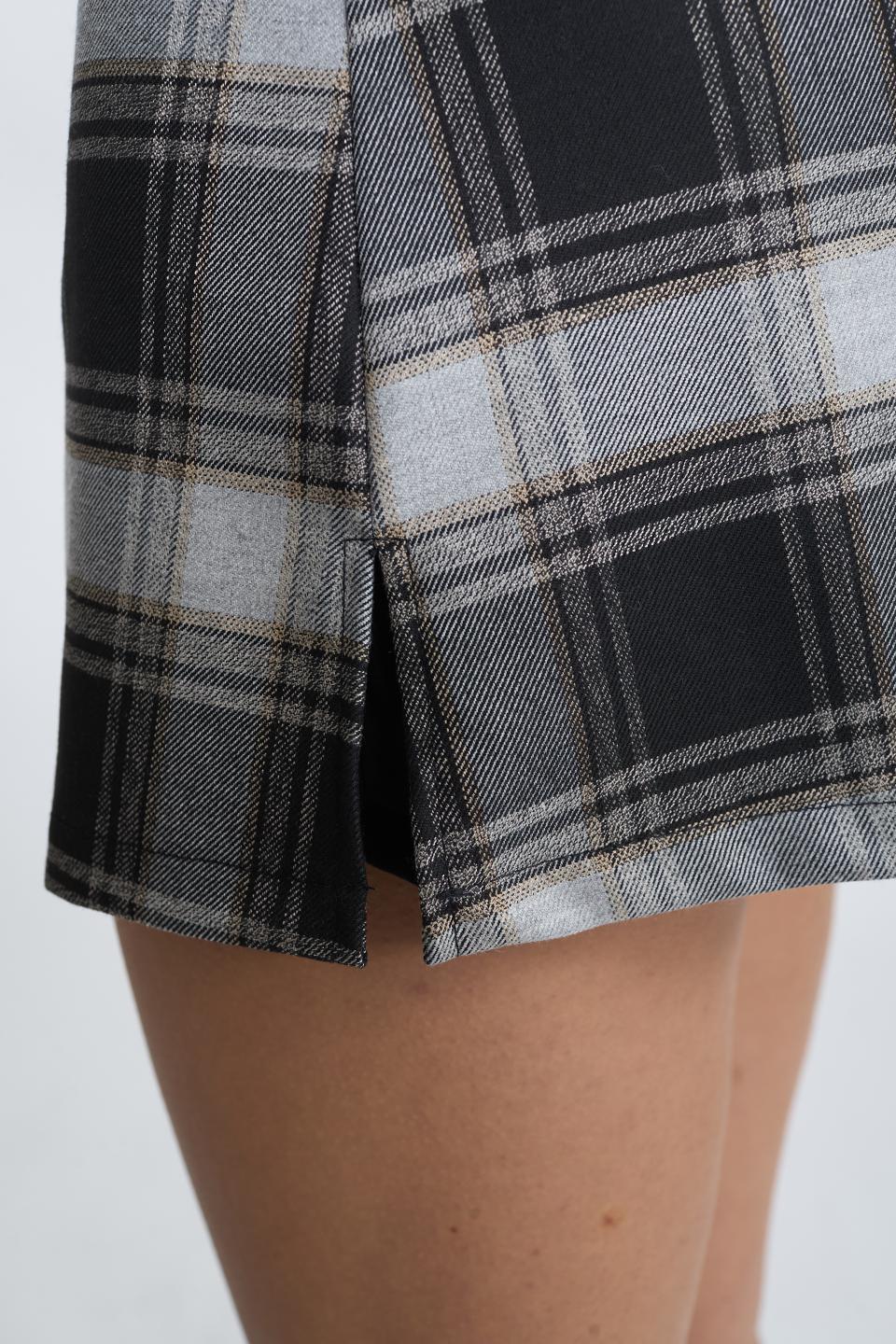 Panta-gonna stampata check grigio - Autunno - Inverno 2025 | Brend