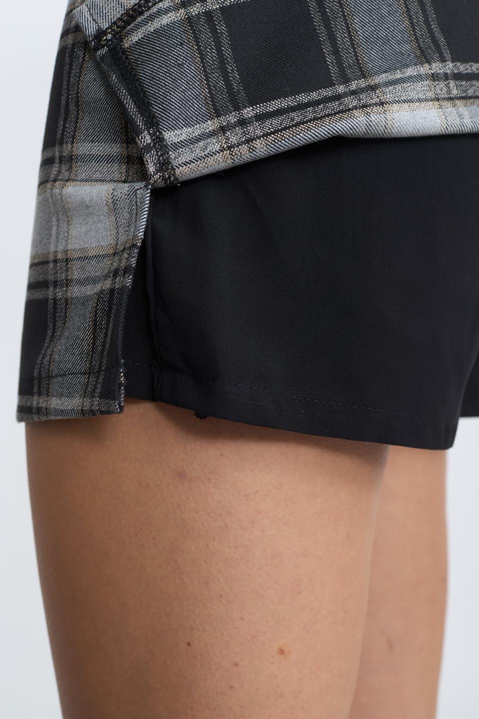 Panta-gonna stampata check grigio - Autunno - Inverno 2025 | Brend