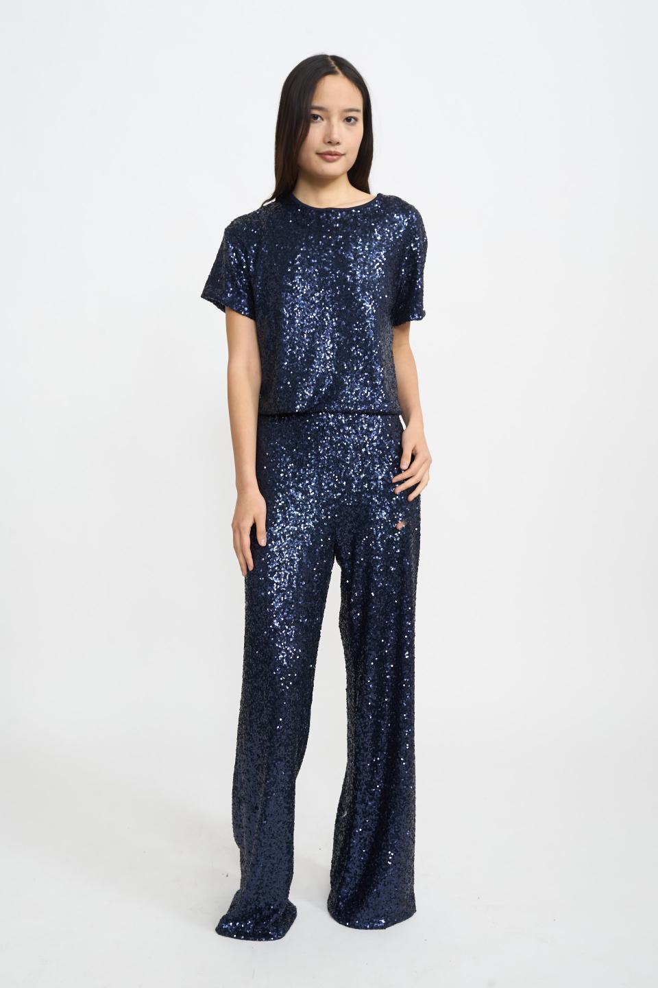 Pantalone palazzo paillettes | Brend