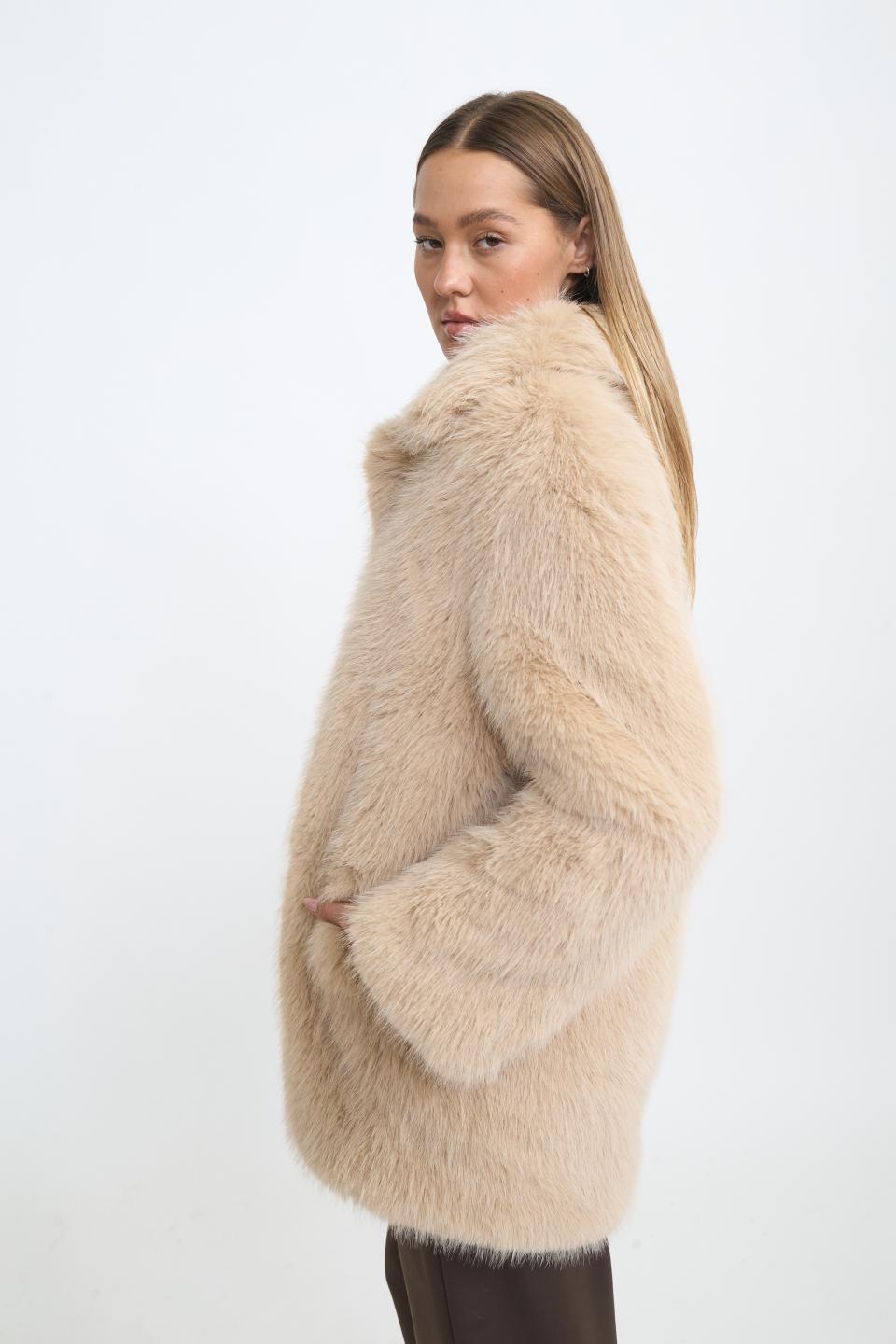 Pelliccia collo revers miele - Autunno - Inverno 2025 | Brend
