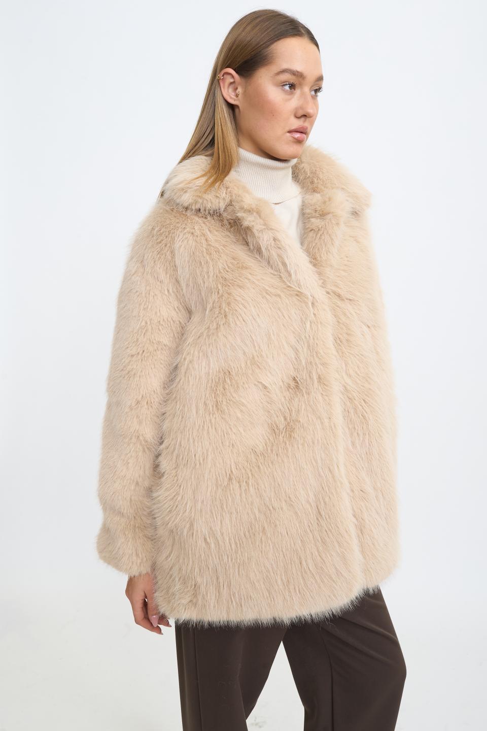 Pelliccia collo revers miele - Autunno - Inverno 2025 | Brend