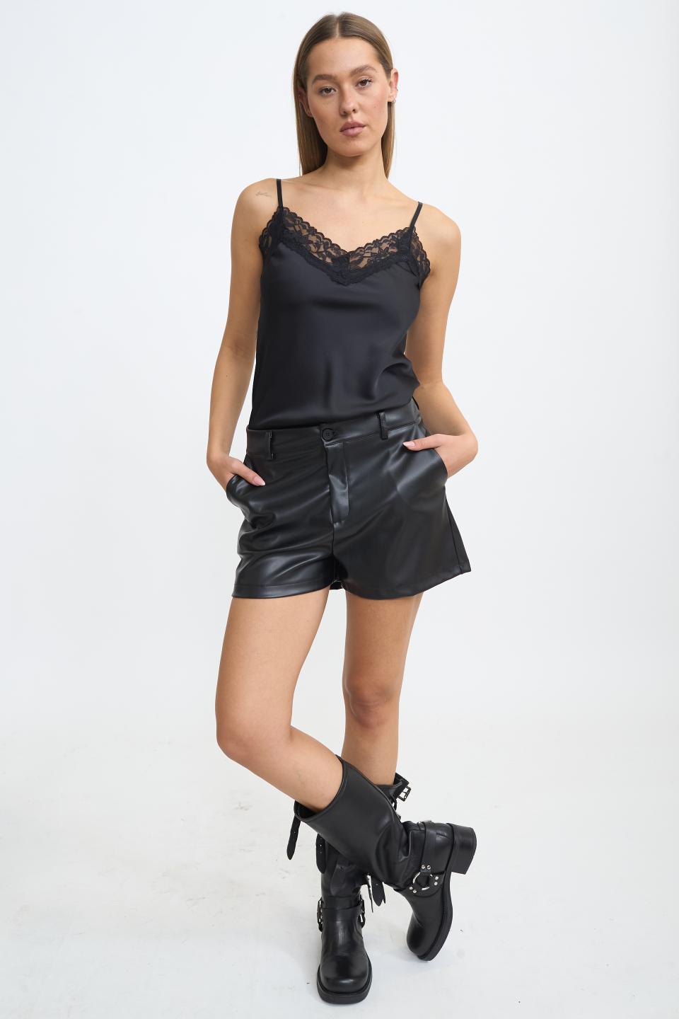 Shorts effetto pelle | Brend