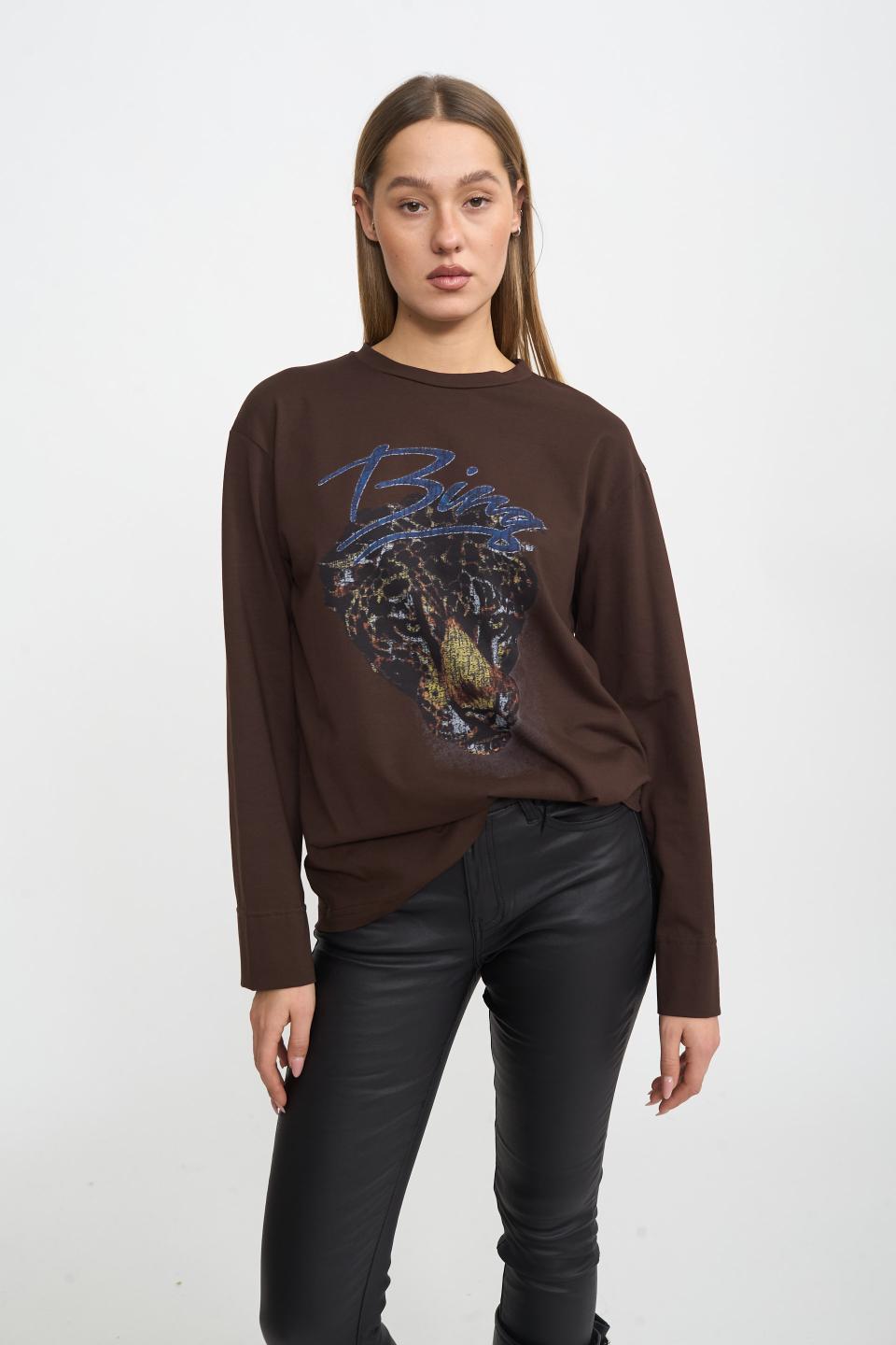 T-shirt manica lunga Leopardo | Brend