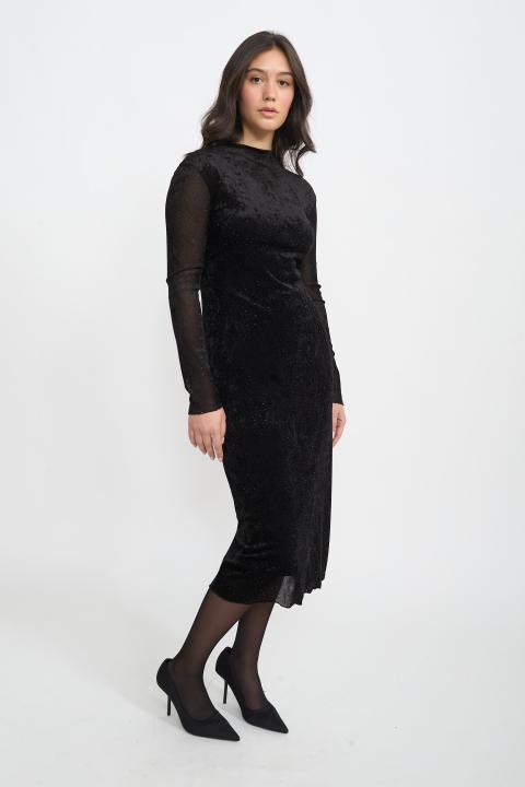 Abito vulcano strass nero - Autunno - Inverno 2025 | Brend