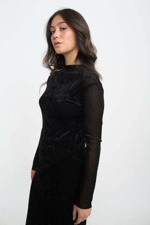 Abito vulcano strass nero - Autunno - Inverno 2025 | Brend