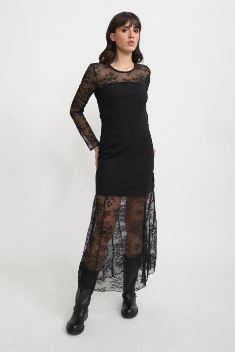 Abito tubino pizzo nero - Autunno - Inverno 2025 | Brend