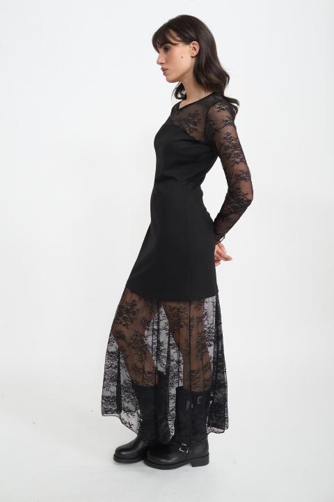 Abito tubino pizzo nero - Autunno - Inverno 2025 | Brend
