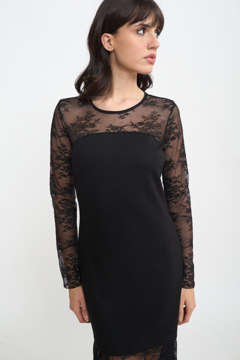 Abito tubino pizzo nero - Autunno - Inverno 2025 | Brend