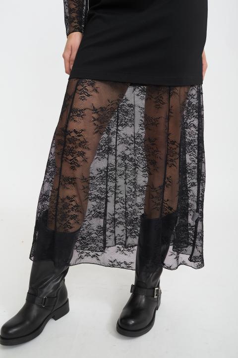 Abito tubino pizzo nero - Autunno - Inverno 2025 | Brend