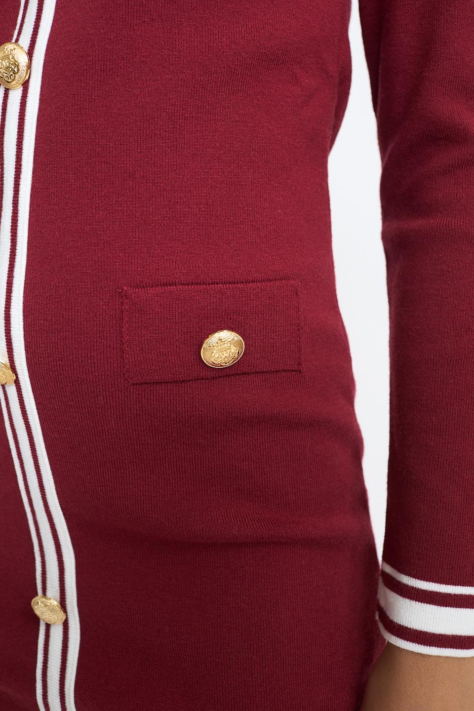 Abito maglia bottoni bordeaux - Autunno - Inverno 2025 | Brend