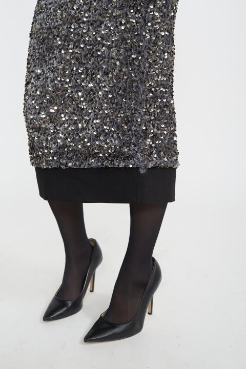 Abito fascia paillettes grigio - Autunno - Inverno 2025 | Brend