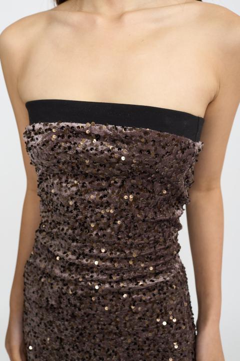 Abito fascia paillettes moro - Autunno - Inverno 2025 | Brend