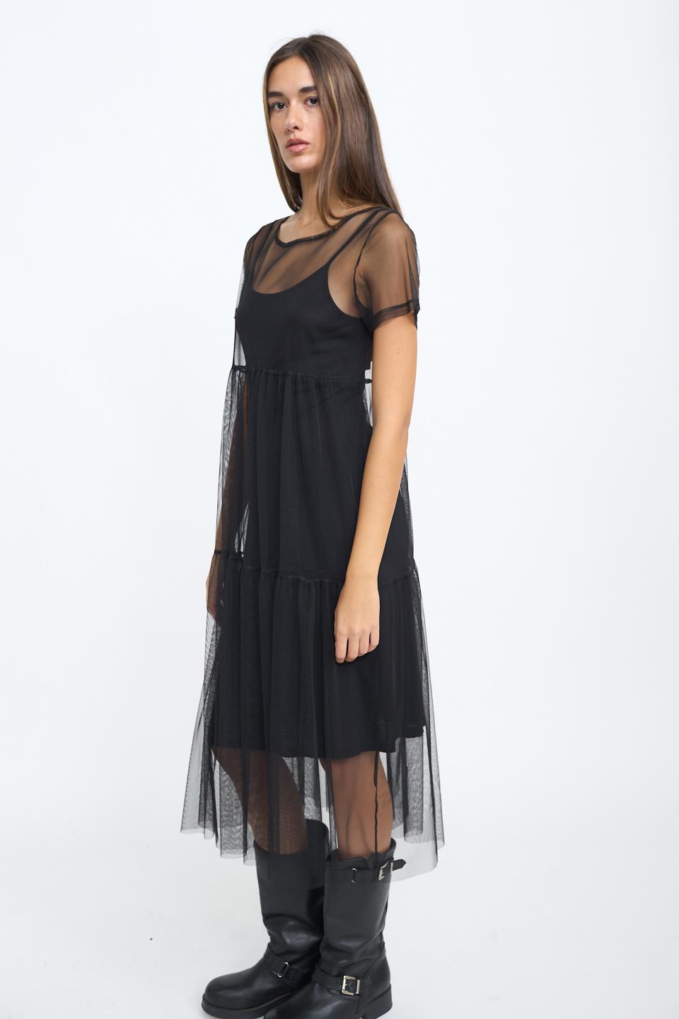 Abito mezza manica doppiato nero - Autunno - Inverno 2025 | Brend