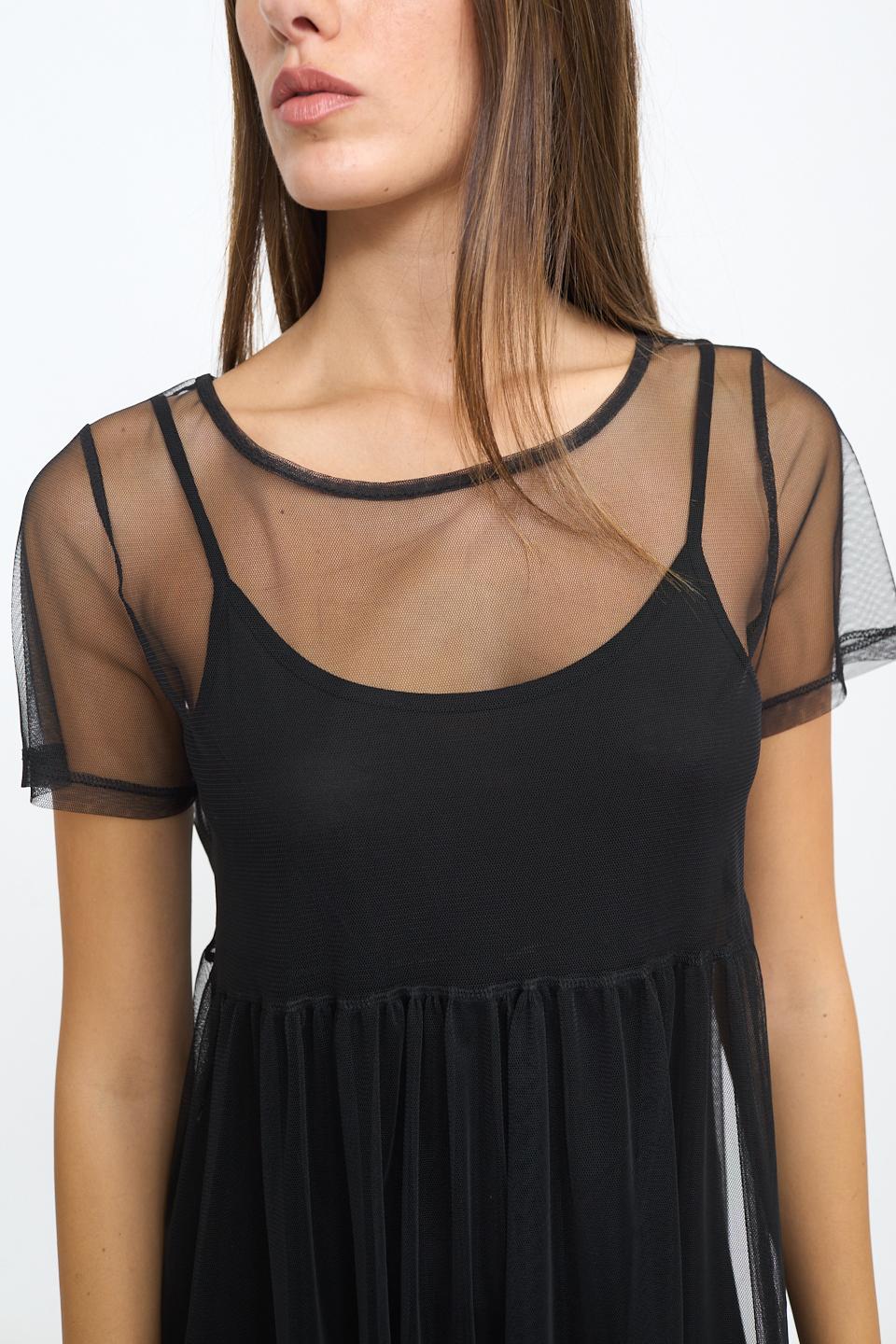 Abito mezza manica doppiato nero - Autunno - Inverno 2025 | Brend