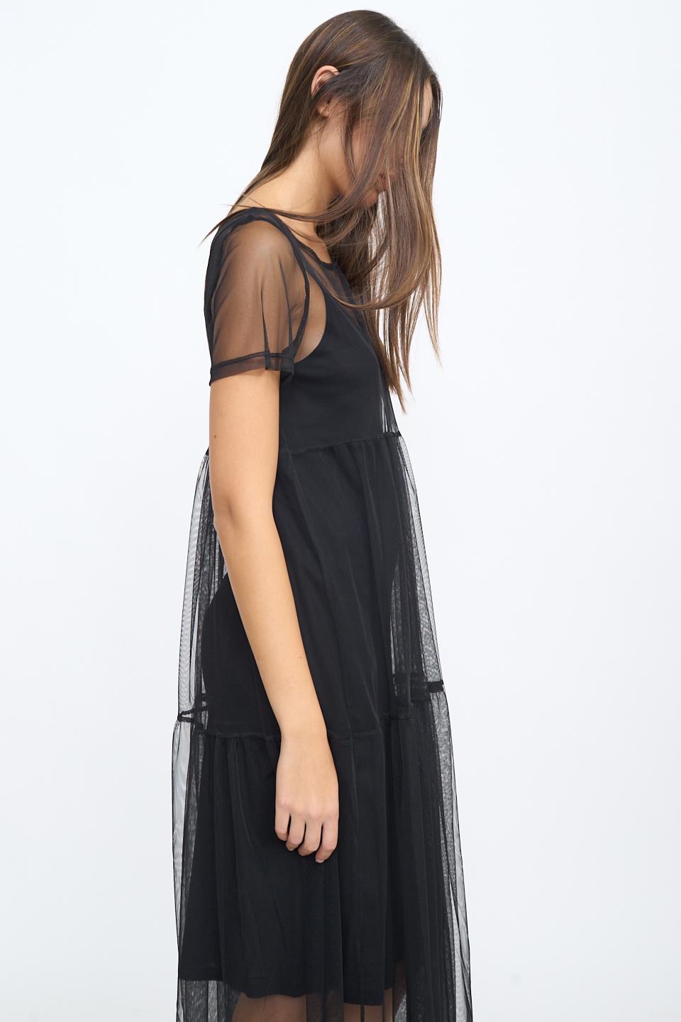 Abito mezza manica doppiato nero - Autunno - Inverno 2025 | Brend