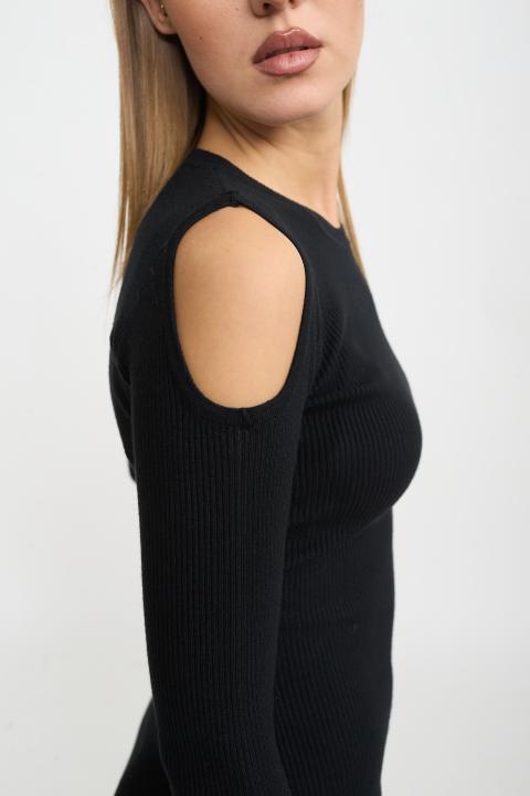 Abito mini cut-out nero - Autunno - Inverno 2025 | Brend