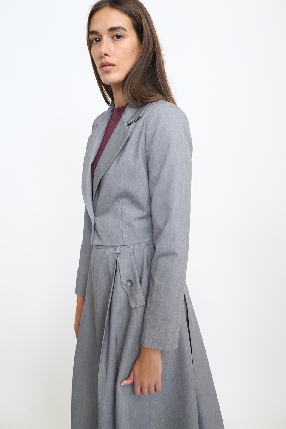Blazer corto avvitato grigio - Autunno - Inverno 2025 | Brend