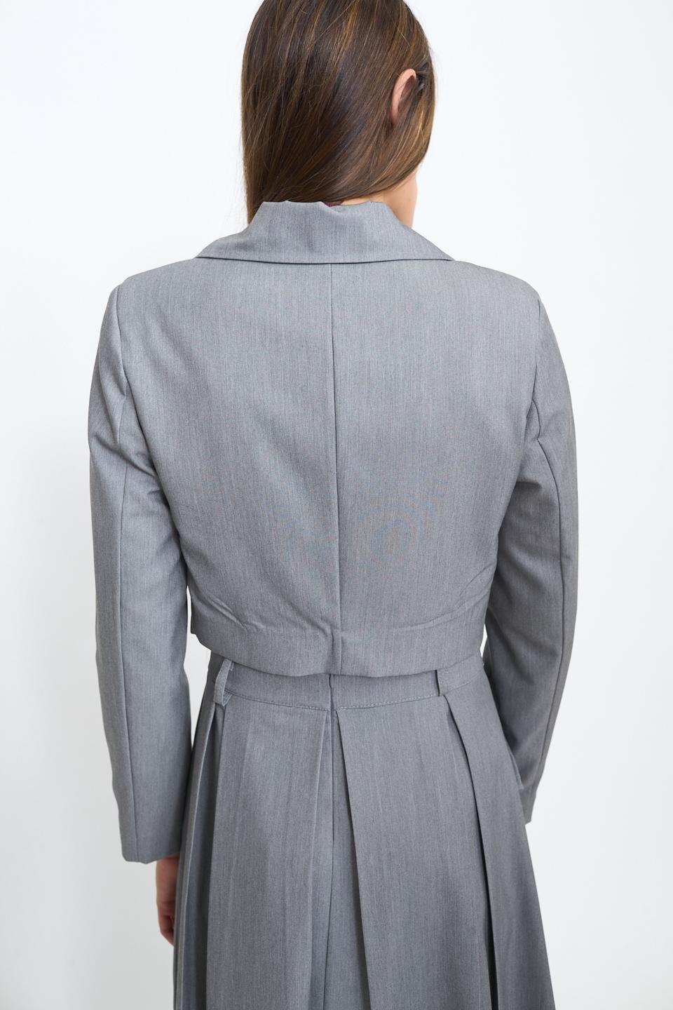 Blazer corto avvitato grigio - Autunno - Inverno 2025 | Brend