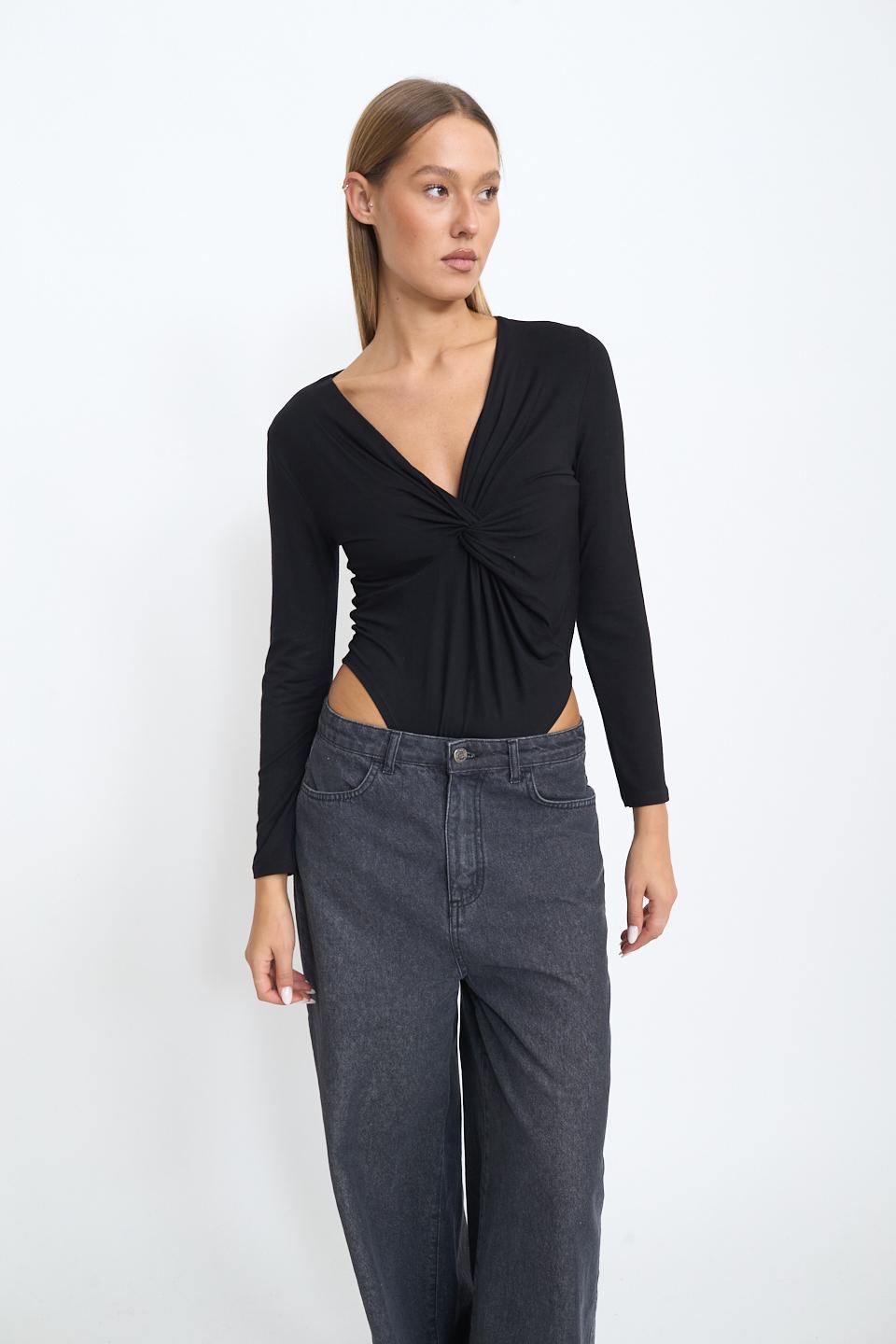 Body nodo viscosa nero - Autunno - Inverno 2025 | Brend