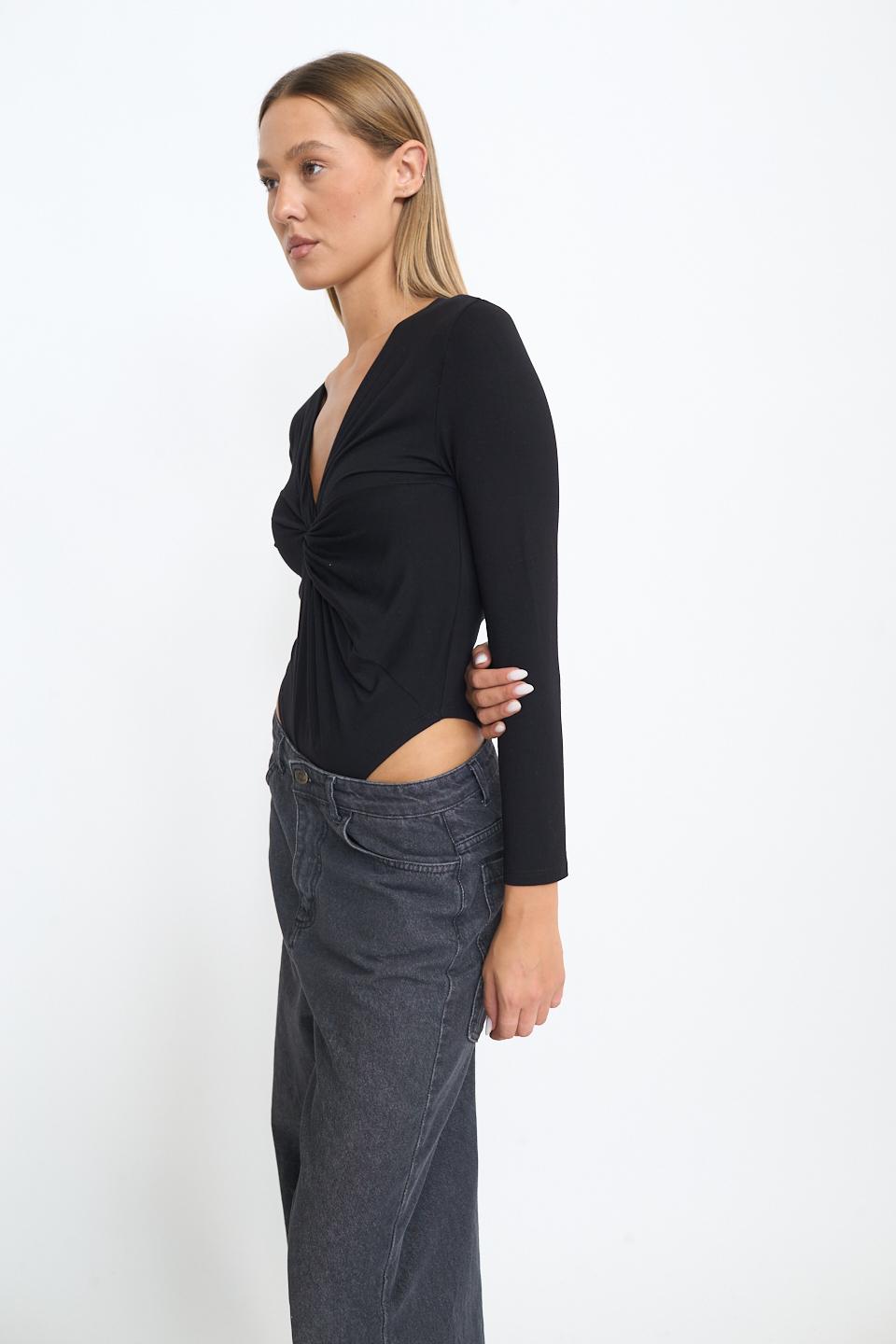 Body nodo viscosa nero - Autunno - Inverno 2025 | Brend