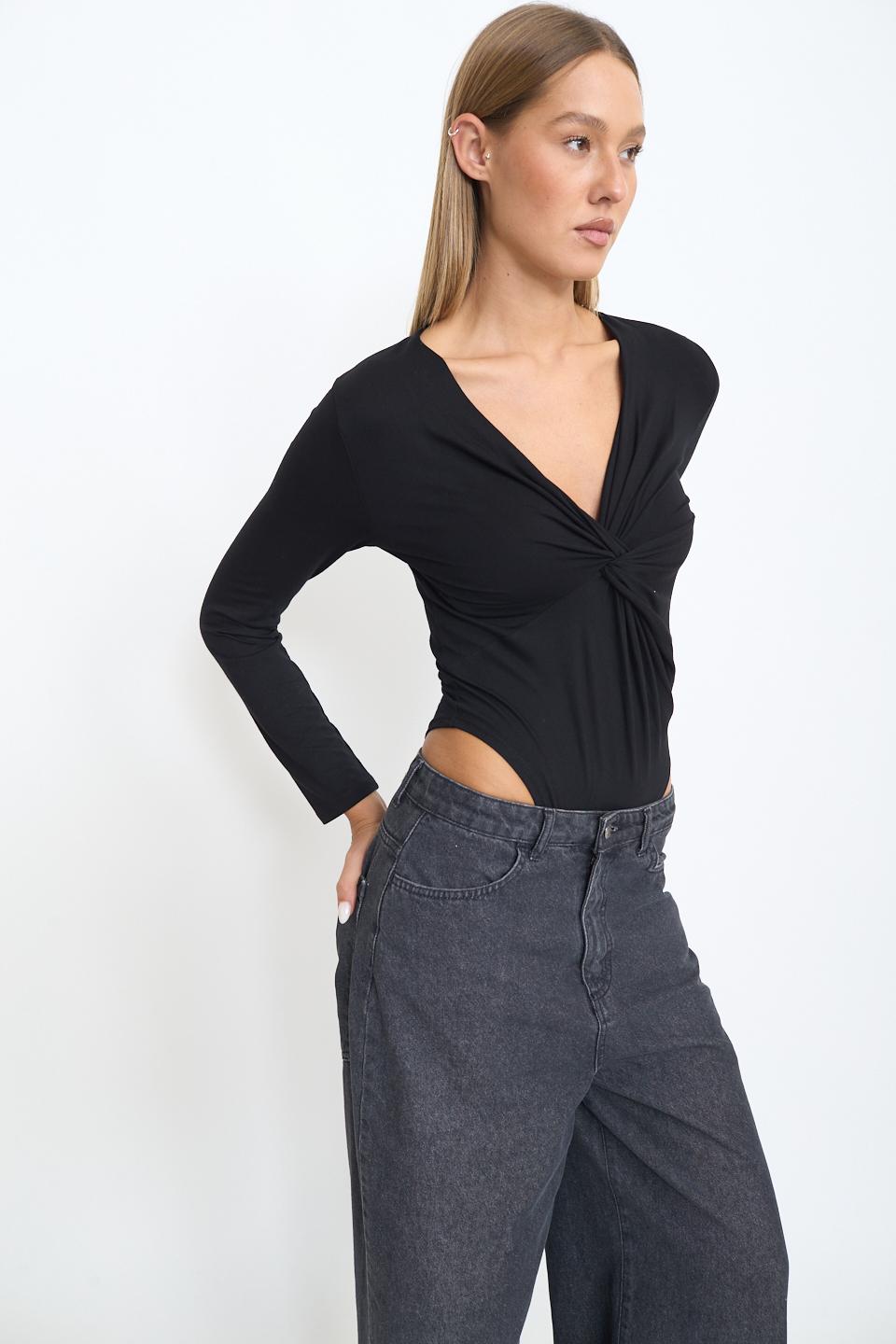 Body nodo viscosa nero - Autunno - Inverno 2025 | Brend