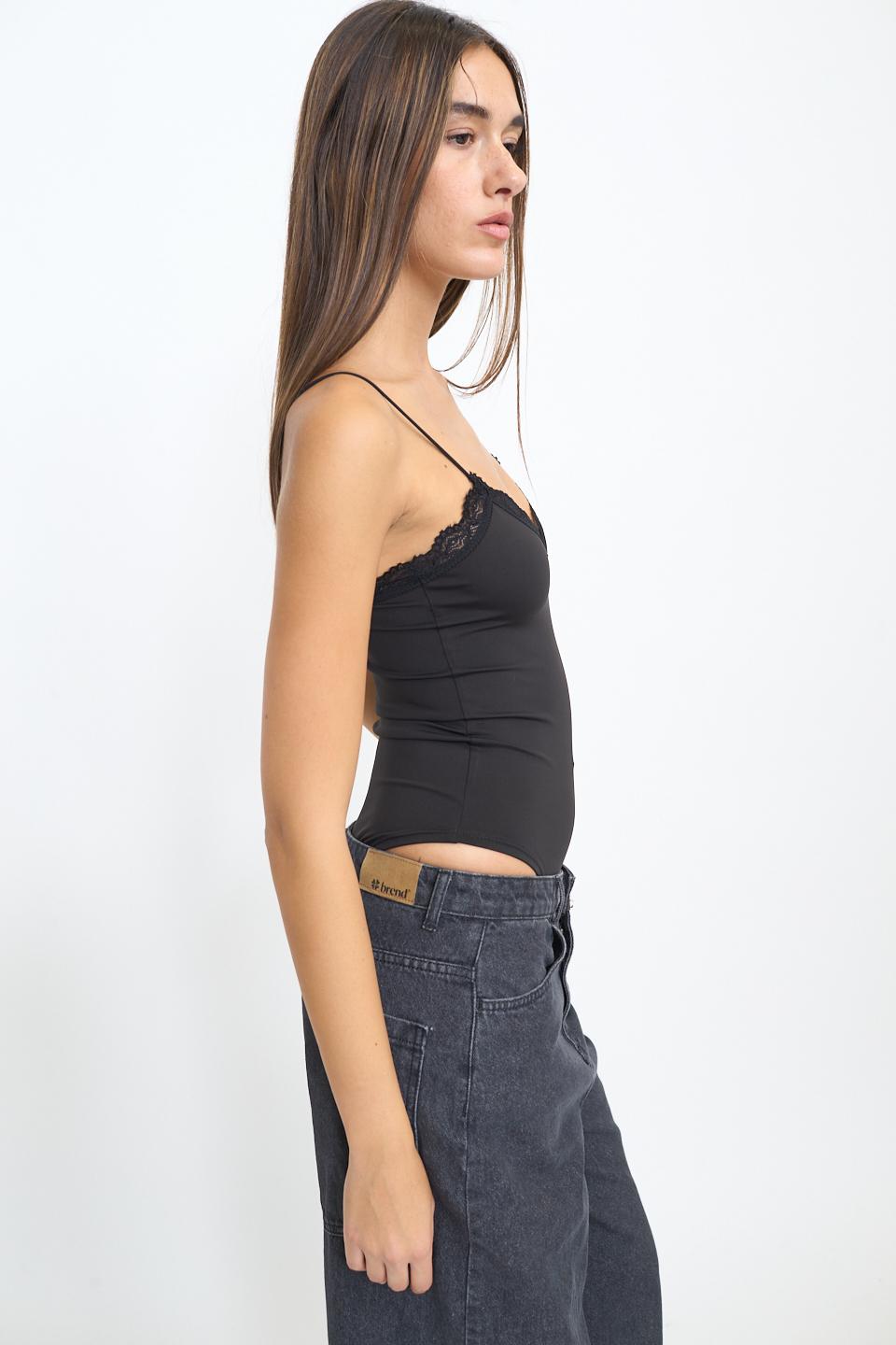 Body bretelline pizzo nero - Autunno - Inverno 2025 | Brend