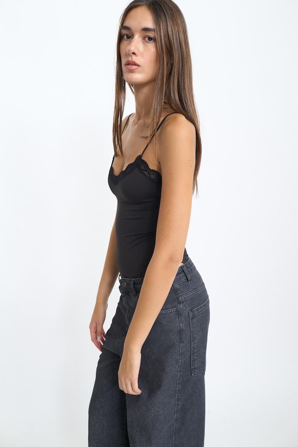 Body bretelline pizzo nero - Autunno - Inverno 2025 | Brend