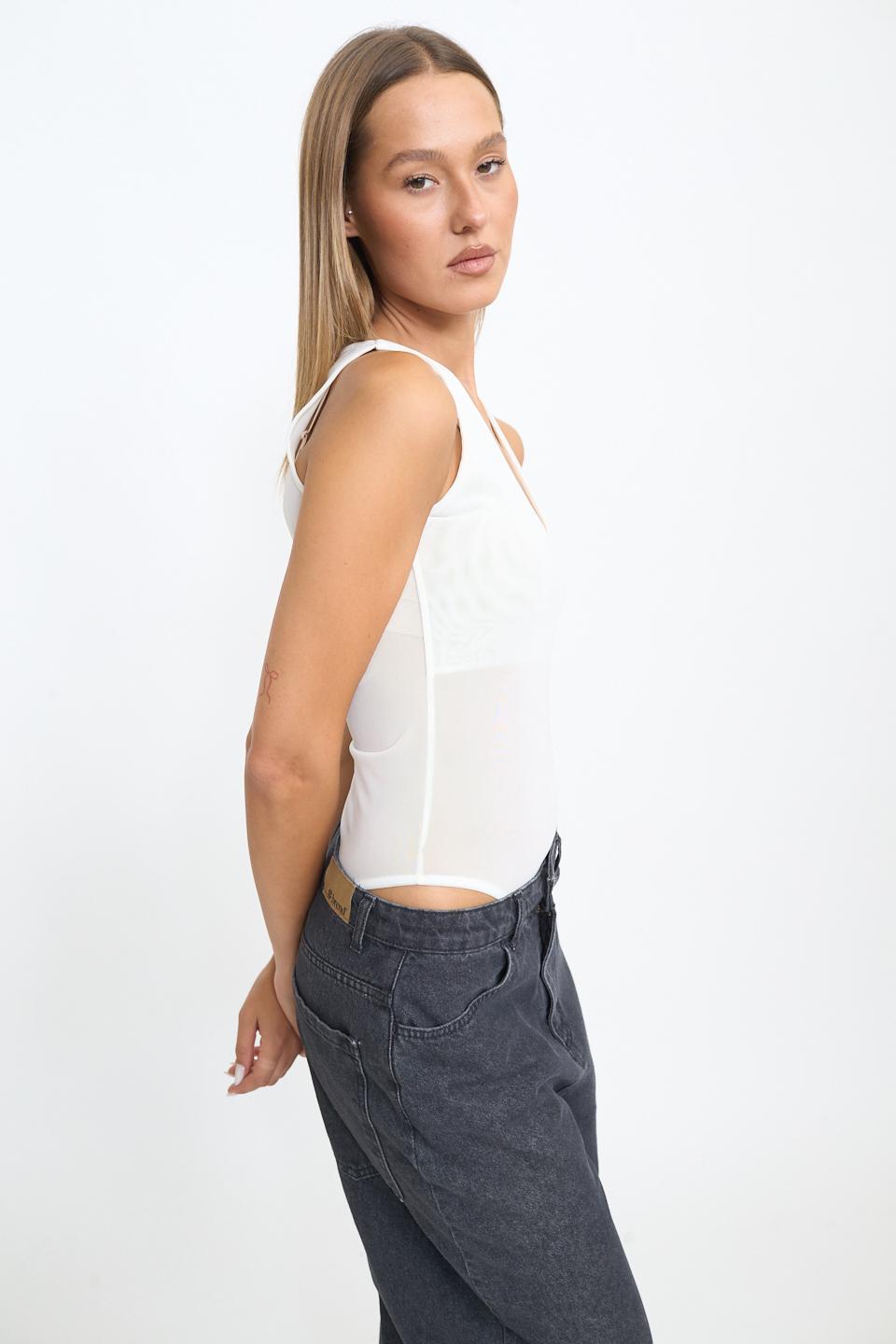 Body scollo V tulle panna - Autunno - Inverno 2025 | Brend