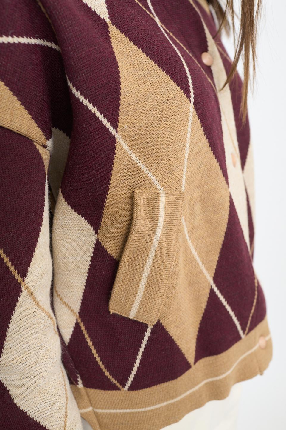 Bomber rombi bottoni camel/champagne - Autunno - Inverno 2025 | Brend