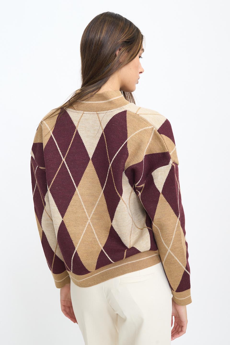 Bomber rombi bottoni camel/champagne - Autunno - Inverno 2025 | Brend