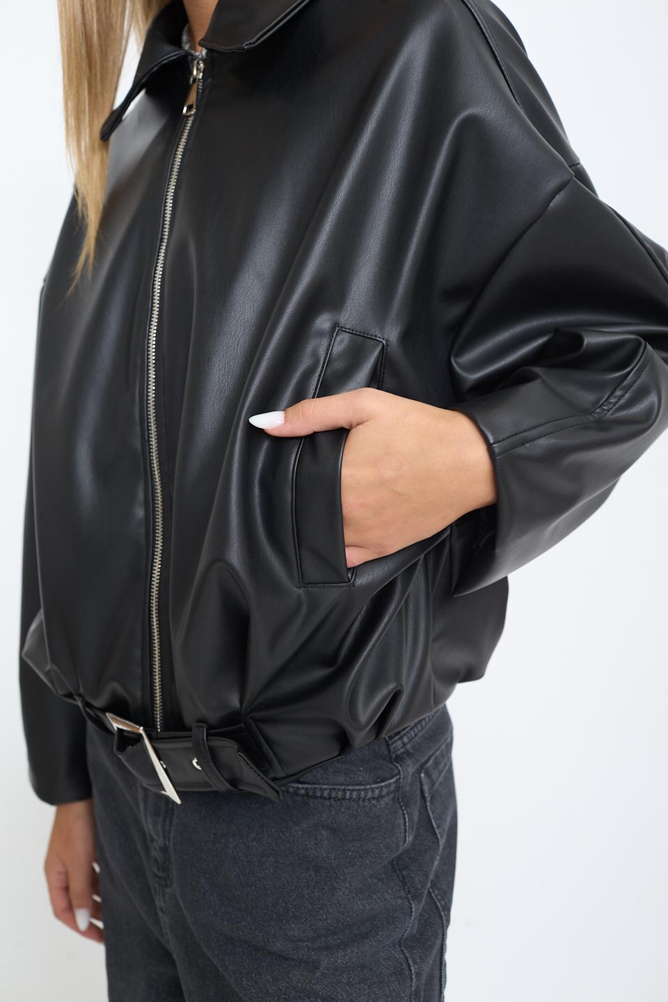 Bomber effetto pelle nero - Autunno - Inverno 2025 | Brend