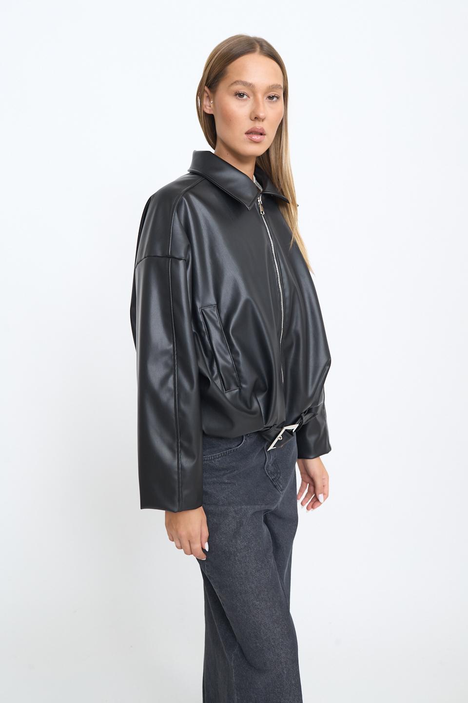 Bomber effetto pelle nero - Autunno - Inverno 2025 | Brend