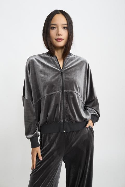 Bomber zip ciniglia grigio - Autunno - Inverno 2025 | Brend