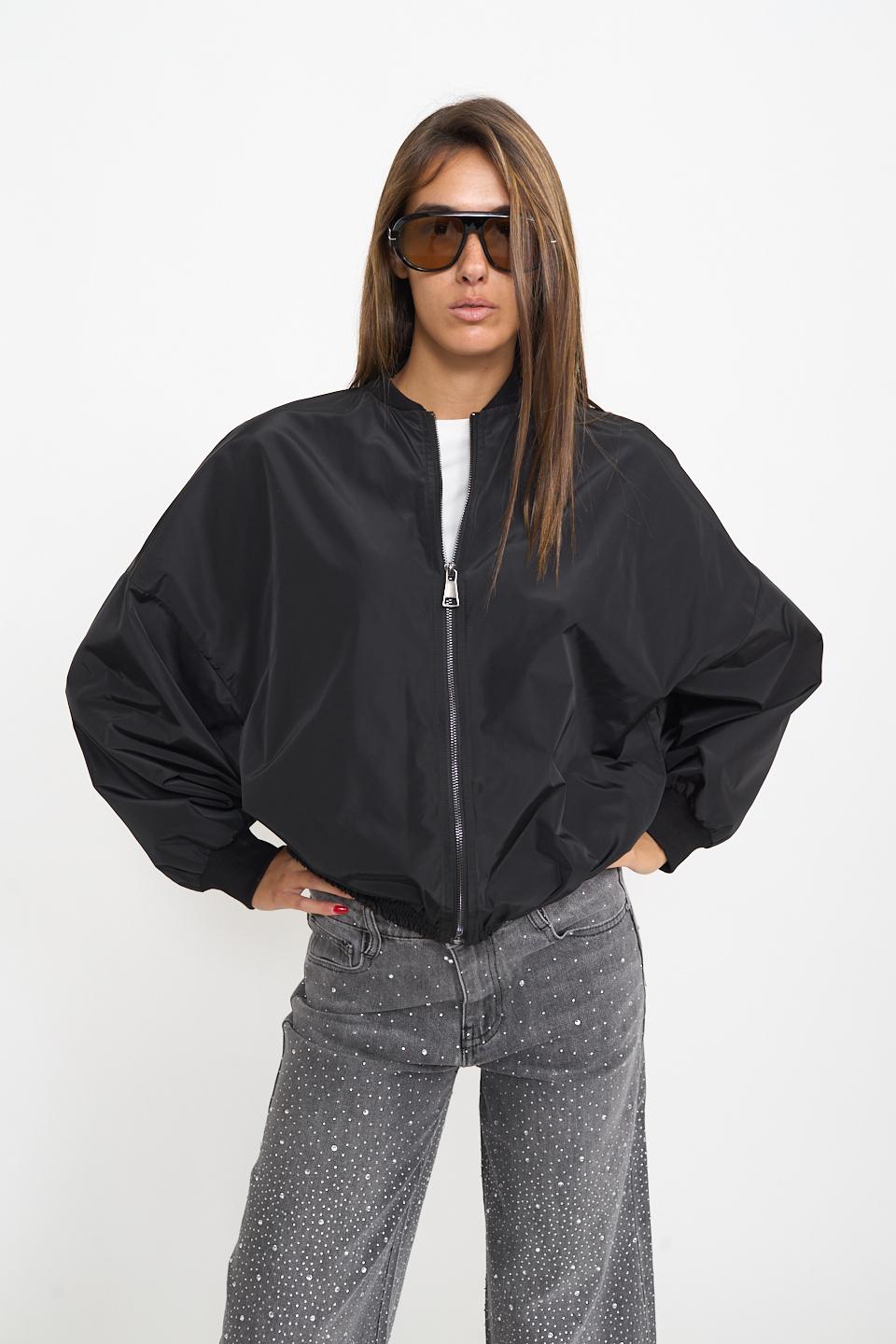 Bomber over taffetà nero - Autunno - Inverno 2026 | Brend