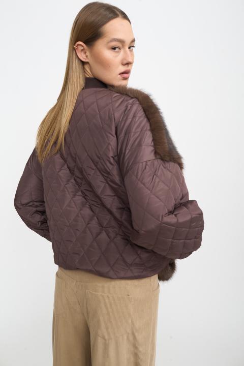 Bomber trapuntato ecofur moro/moro - Autunno - Inverno 2025 | Brend
