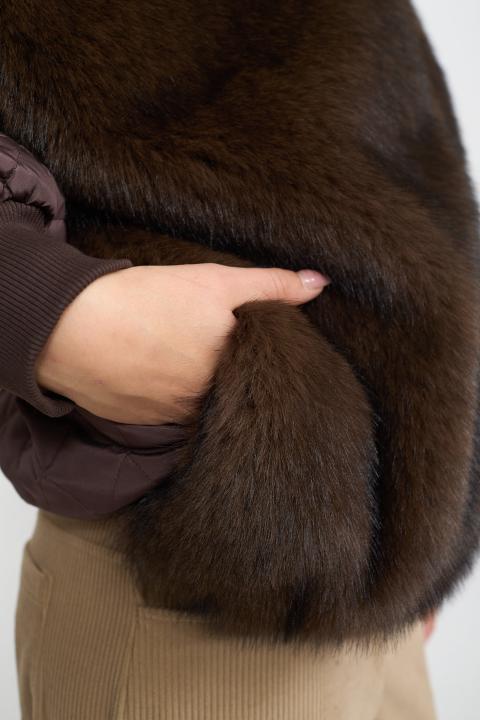 Bomber trapuntato ecofur moro/moro - Autunno - Inverno 2025 | Brend