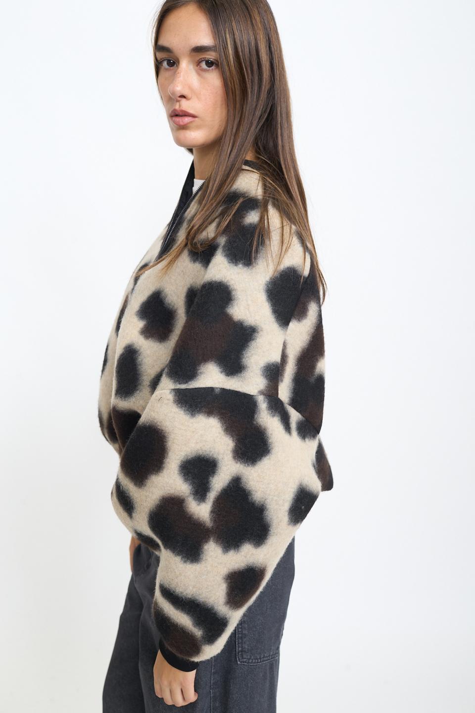 Bomber over stampato muccato - Autunno - Inverno 2025 | Brend