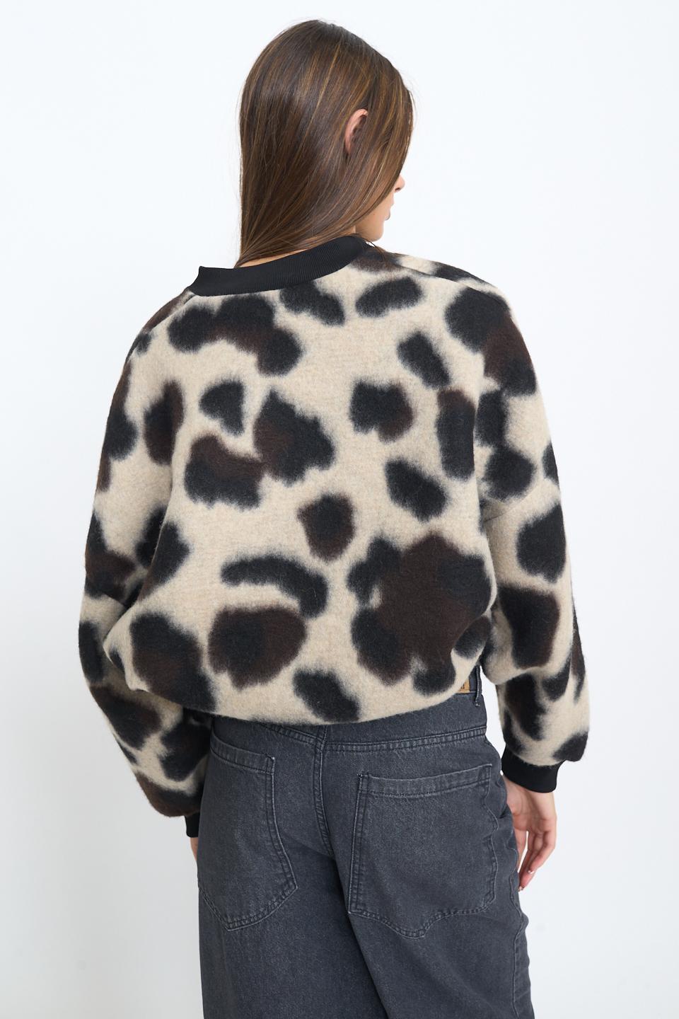 Bomber over stampato muccato - Autunno - Inverno 2025 | Brend