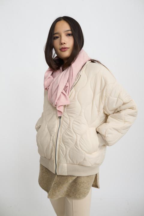 Bomber trapuntato con panno beige/beige - Autunno - Inverno 2025 | Brend