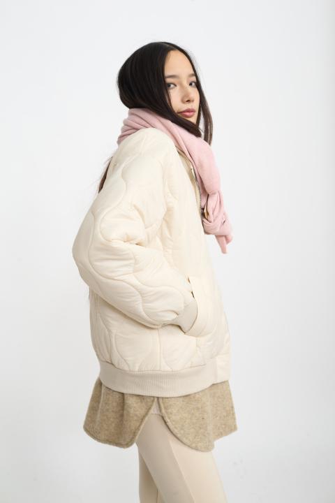 Bomber trapuntato con panno beige/beige - Autunno - Inverno 2025 | Brend