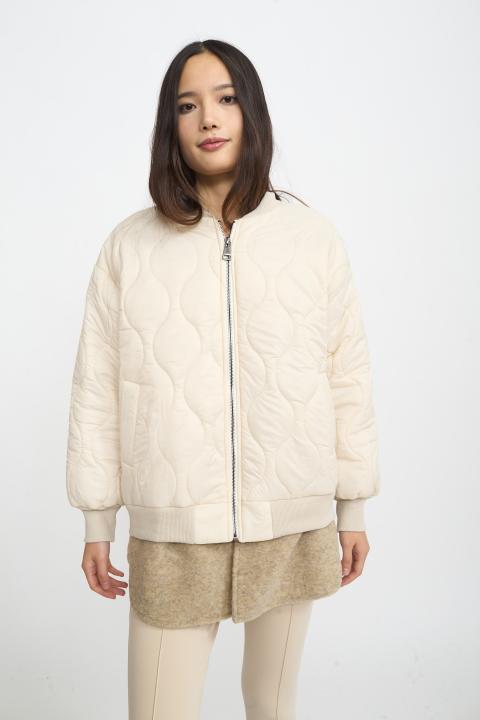 Bomber trapuntato con panno beige/beige - Autunno - Inverno 2025 | Brend