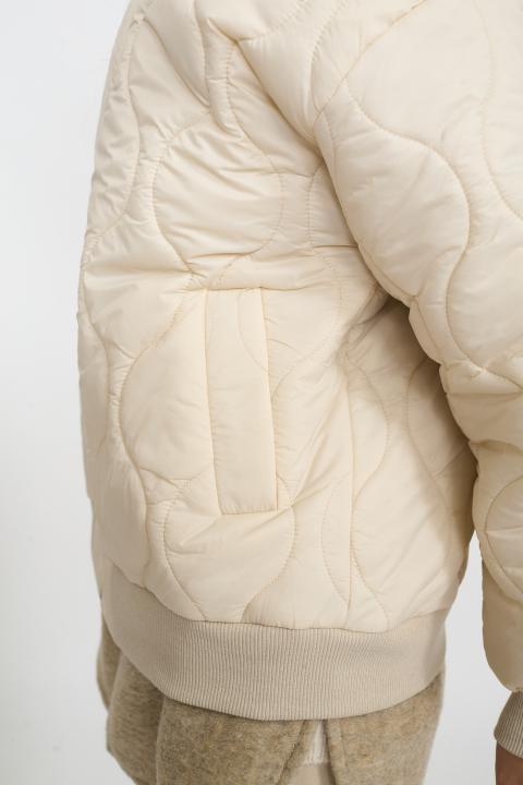 Bomber trapuntato con panno beige/beige - Autunno - Inverno 2025 | Brend