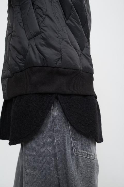 Bomber trapuntato con panno nero/nero - Autunno - Inverno 2025 | Brend