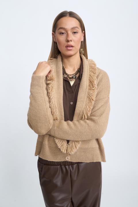 Bomber frange camel - Autunno - Inverno 2025 | Brend