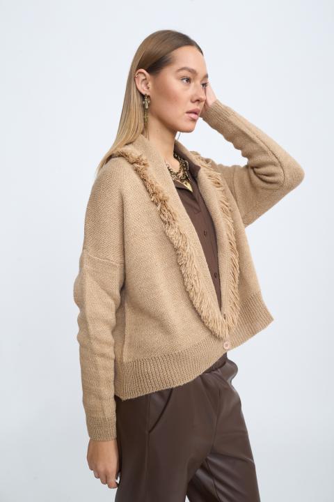 Bomber frange camel - Autunno - Inverno 2025 | Brend