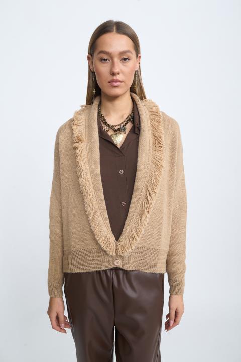 Bomber frange camel - Autunno - Inverno 2025 | Brend