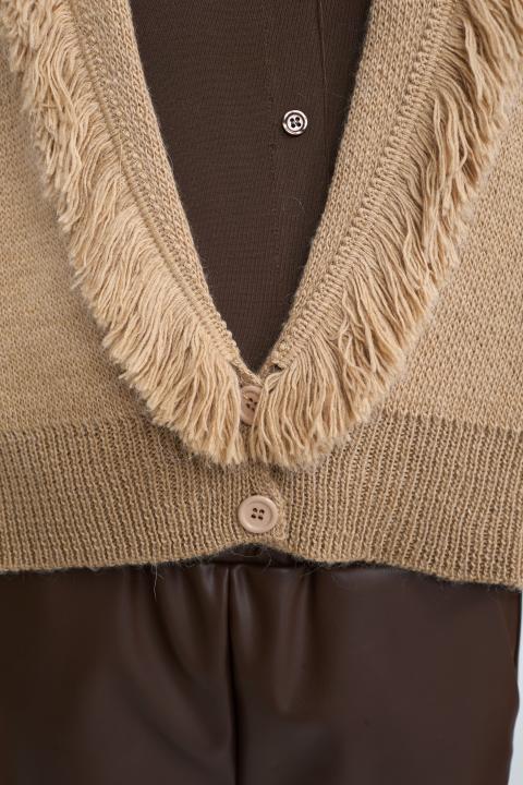Bomber frange camel - Autunno - Inverno 2025 | Brend